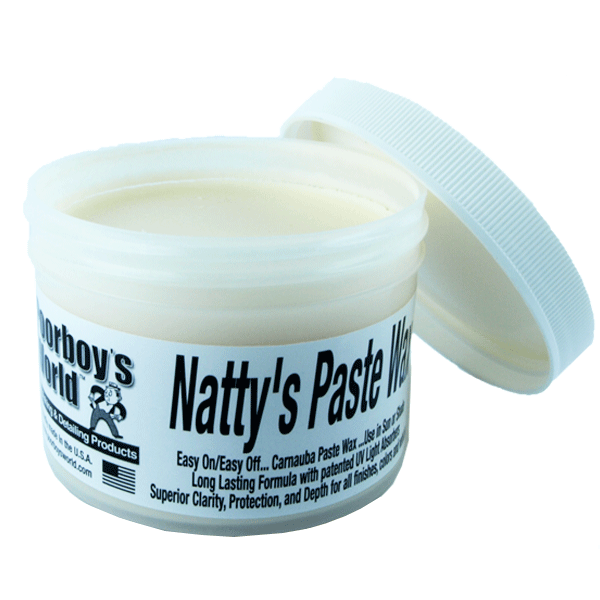 Poorboy's Natty's White Paste Wax - Contains Carnauba, Great For Light Colored Cars, 235ml
