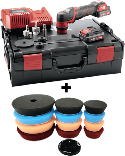 Flex PXE 80 Nano Polisher + Pads en 50mm uitbreiding