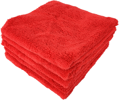 DetailPro Red Plush Microfiber Towel 5 Pack