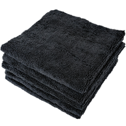 DetailPro Black Plush Microfiber Towel 5 pack