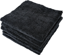 DetailPro Black Plush Microfiber Towel 5 pack