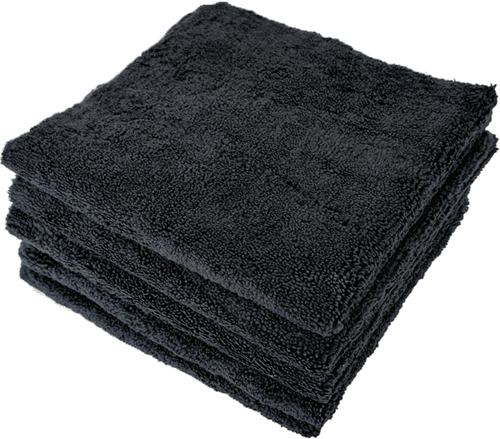 DetailPro Black Plush Microfiber Towel 5 pack