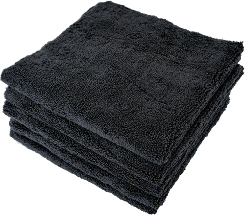 DetailPro Black Plush Microfiber Towel 5 pack