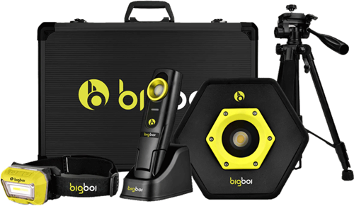 Bigboi IllumR Kit Hand+Head+Flood lights in Alu Case