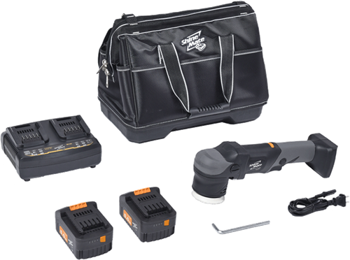 Shinemate EB351-3/12 Cordless DA Polisher 12mm + acculader + 2 accu's + opbergtas