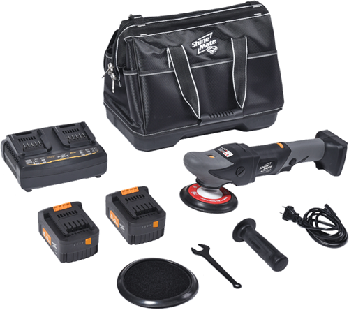 Shinemate EB251-6 Cordless Rotary Polisher + acculader + 2 accu's + opbergtas