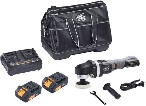 Shinemate EB230 Compact Cordless Rotary Polisher + acculader + 2 accu's + opbergtas