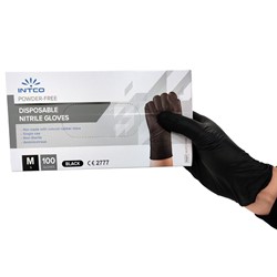 Hynex Extra Strong Nitril handschoen zwart maat M - 100 st.