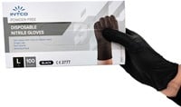Hynex Nitril handschoen zwart maat L - 100 st.