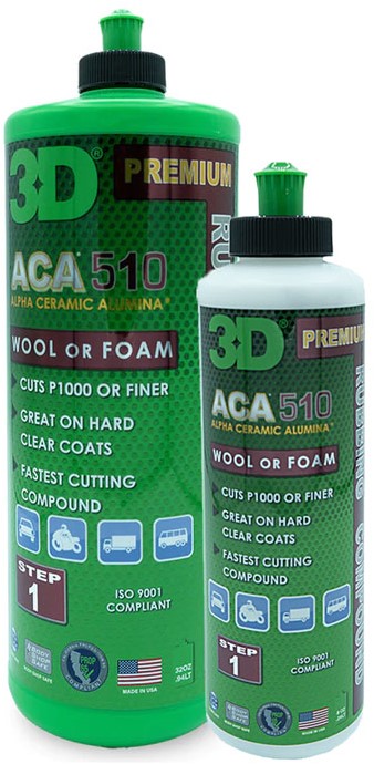 3D ACA 510 Premium Rubbing Compound - 32oz - Step 1 Fastest Cutting Bo –  MAJESTIC, LLC - CARBRITE ABQ