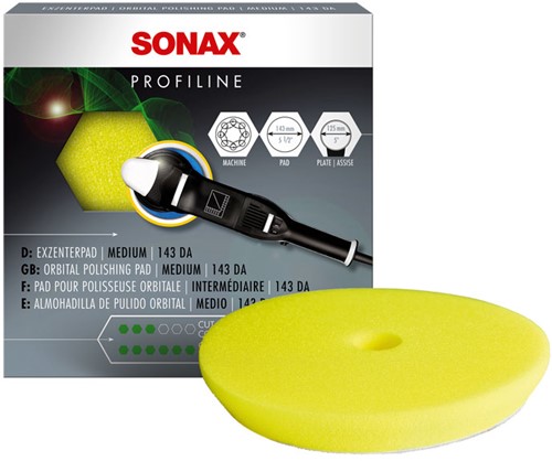 Sonax Polijstschijf excenter medium 143mm (geel)