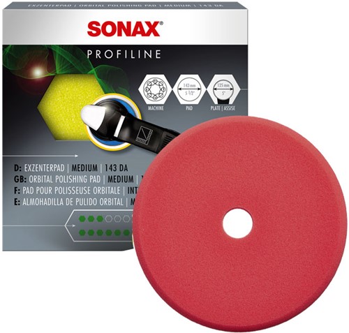 Sonax Polijstschijf excenter hard 143mm (rood)