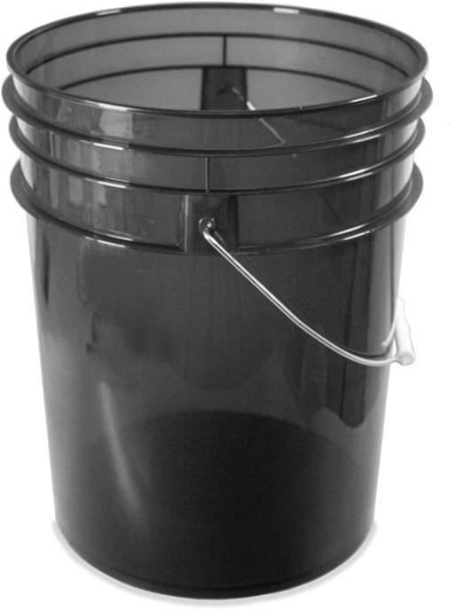 5 gallon discount black bucket