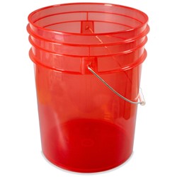 Grit Guard Bucket - Red Transparant