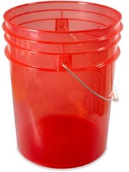 Grit Guard Bucket - Red Transparant