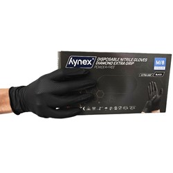 Hynex Diamond Nitril handschoen - Extra grip - Black M
