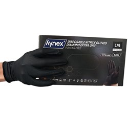 Hynex Diamond Nitril handschoen - Extra grip - Black L