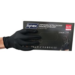 Hynex Diamond Nitril handschoen - Extra grip - Black XL