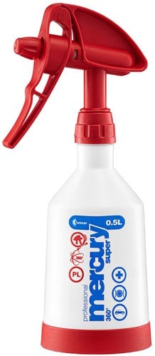 Kwazar Mercury Super 360 Sprayfles - Red - 500ml