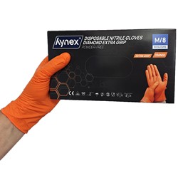 Hynex Diamond Nitril handschoen - Extra grip - Orange M