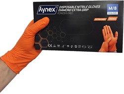 Hynex Diamond Nitril handschoen - Extra grip - Orange M