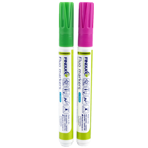 Finixa Fluo Markeerstift Groen + Roze Fine