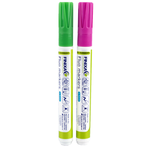 Finixa Fluo Markeerstift Groen + Roze Fine