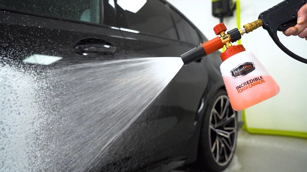 Foam cannon for shop car washing